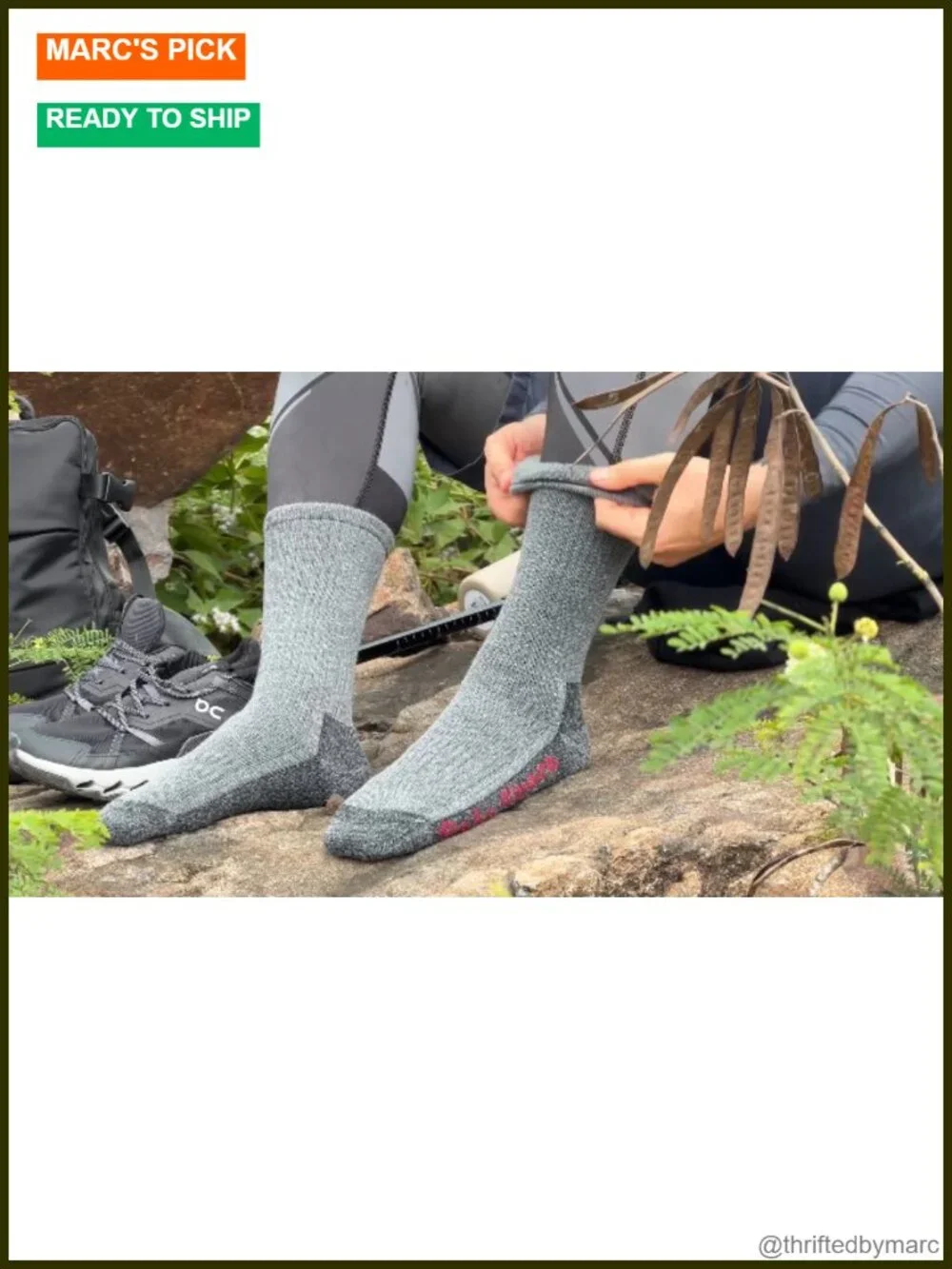 Alpaca Wool Heavyweight Thermal Hiking Socks Men's Crew